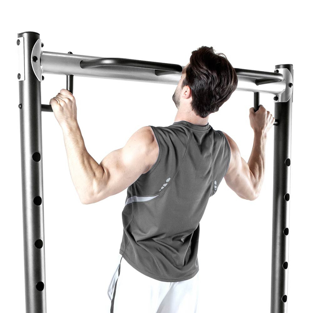 The Power Rack MWB-70500 in use - wide pull ups