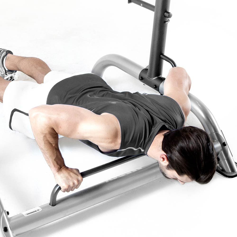 The Power Rack MWB-70500 push-up bar in use