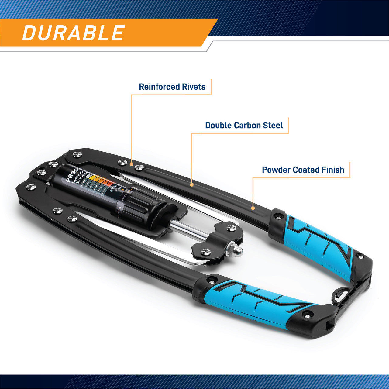 Power Twister with Adjustable Hydraulic Resistance 10kg - 201kg (20lbs to 400lbs) of resistance  ProIron PRO-BLQ02-1 - Infographic - Durable