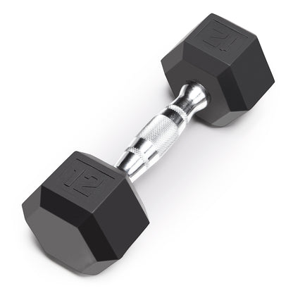 Marcy 12lb Rubber Hex Dumbbell | IBRH-012