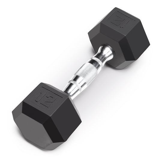 Marcy 12lb Rubber Hex Dumbbell | IBRH-012
