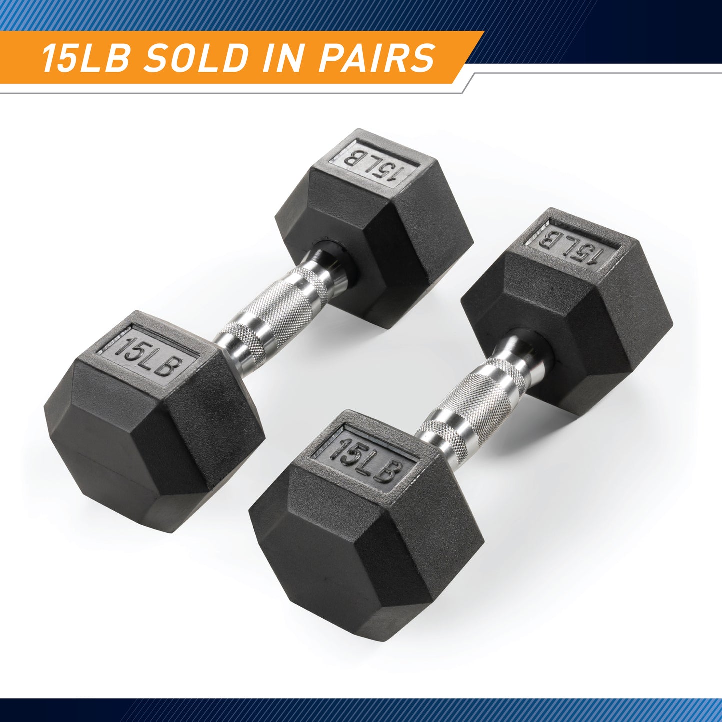 15lb Rubber Hex Pair of Dumbbells RHDB-015 | Marcy - RETIRED