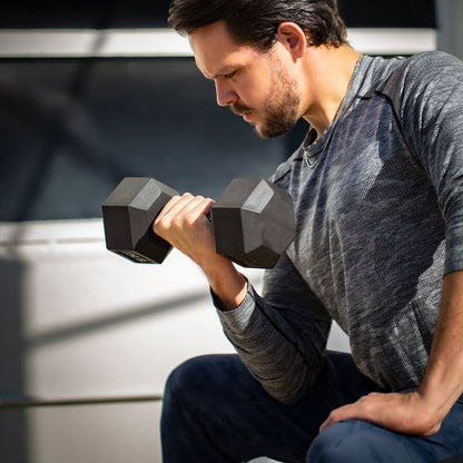 25lb Rubber Hex Dumbbell RHDB-025 | Marcy - RETIRED