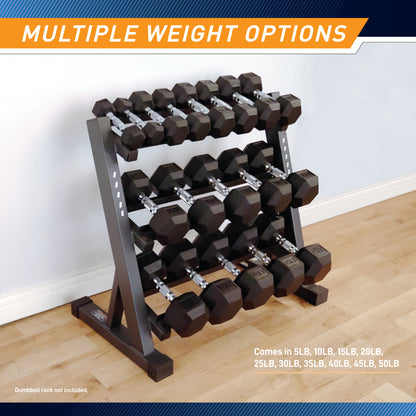45lb Rubber Hex Dumbbell RHDB-045 | Marcy