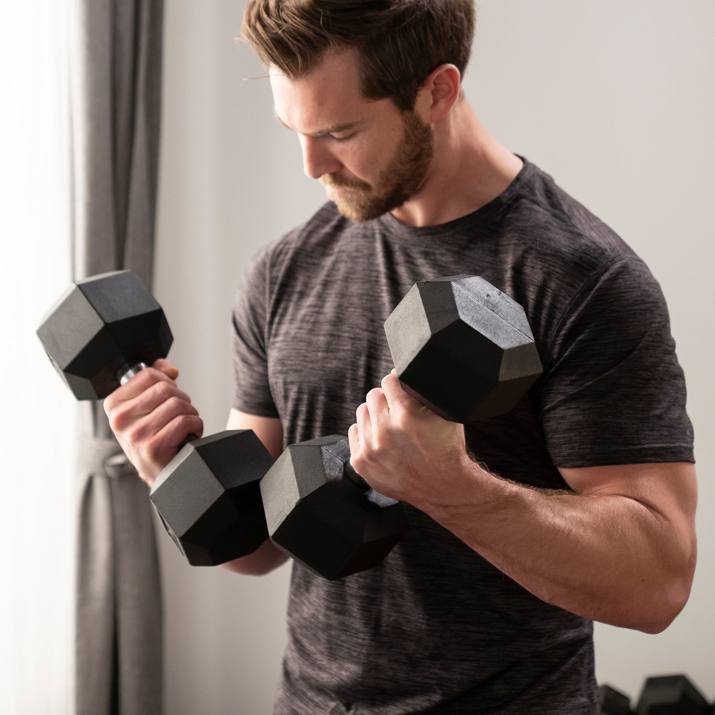 50lb Rubber Hex Dumbbell RHDB-050 | Marcy - RETIRED