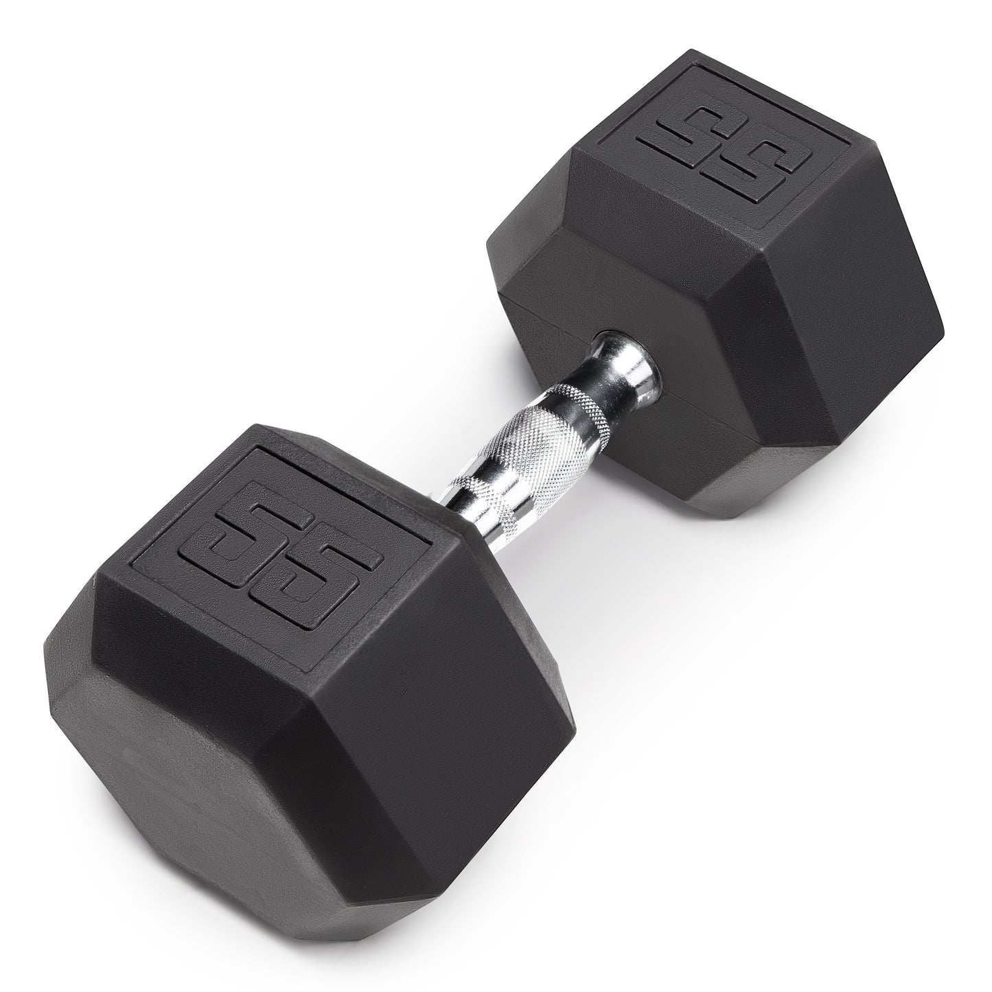 Marcy 55lb Rubber Hex Dumbbell | IBRH-055