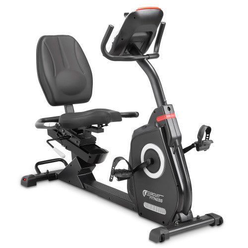 Recumbent Magnetic Exercise Bike with Heart Rate Monitor | Circuit Fitness AMZ-587R - Retired