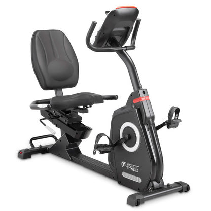 Recumbent Magnetic Exercise Bike with Heart Rate Monitor | Circuit Fitness AMZ-587R - Retired