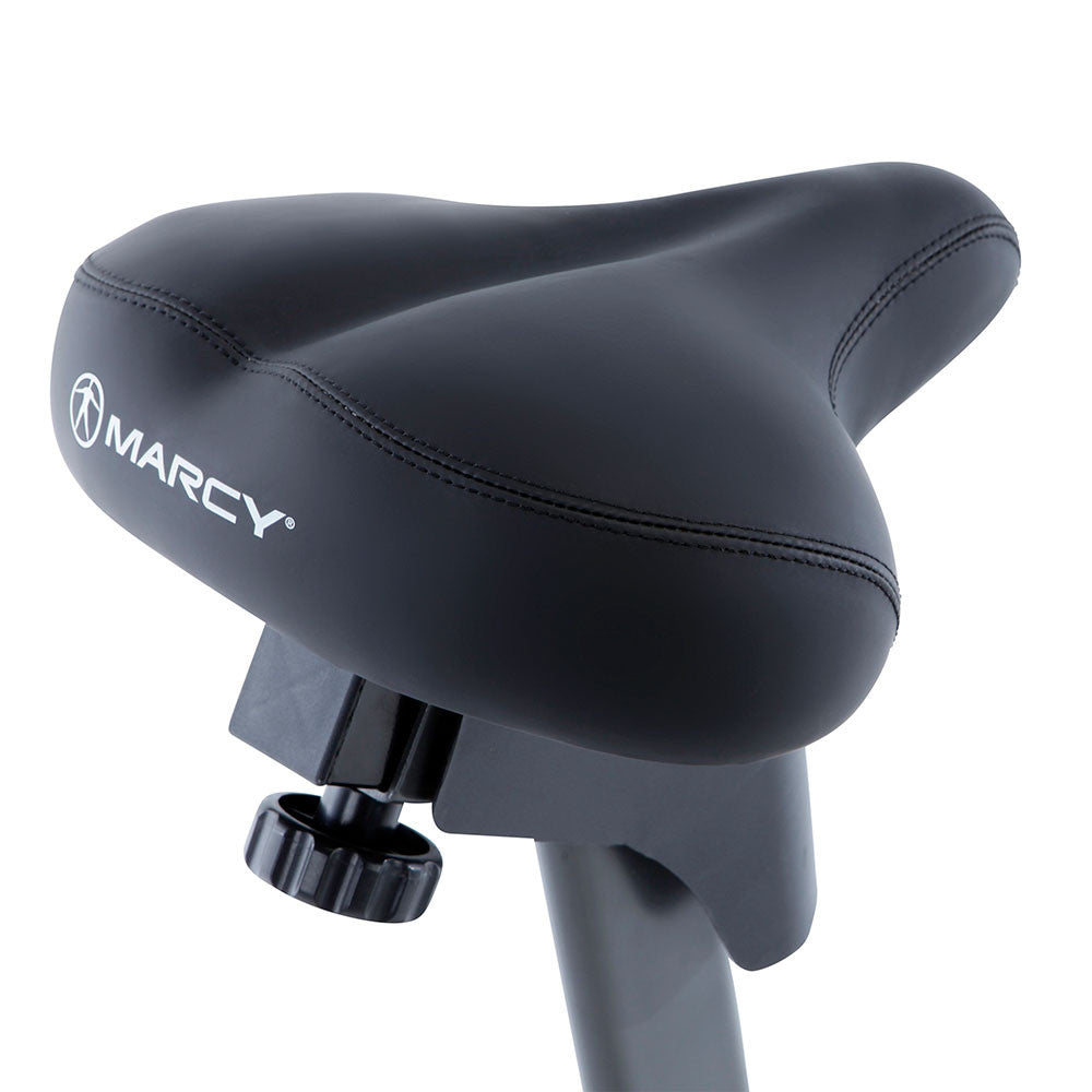 Regenerating Magnetic Upright Exercise Bike Marcy ME-702  with comfortable seat for long rides