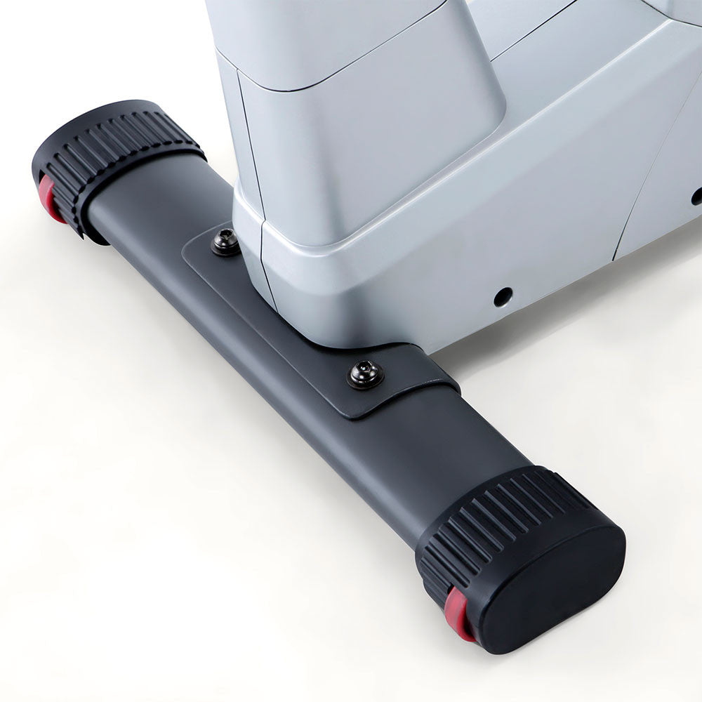 Regenerating Magnetic Upright Exercise Bike Marcy ME-702  with wheels for easy transport