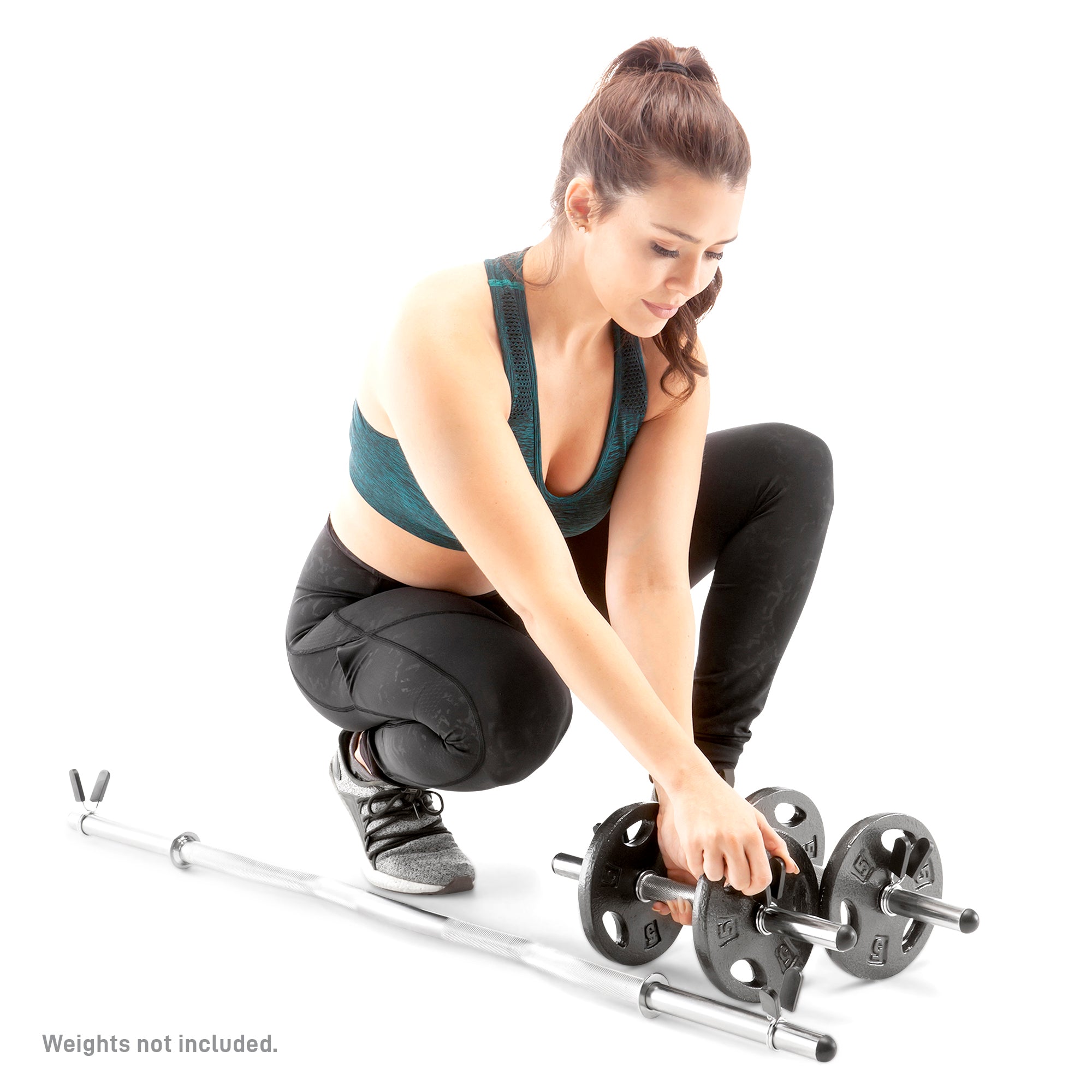 Marcy Standard Curl Bar and Dumbbell Handle Set | SDC-10-1