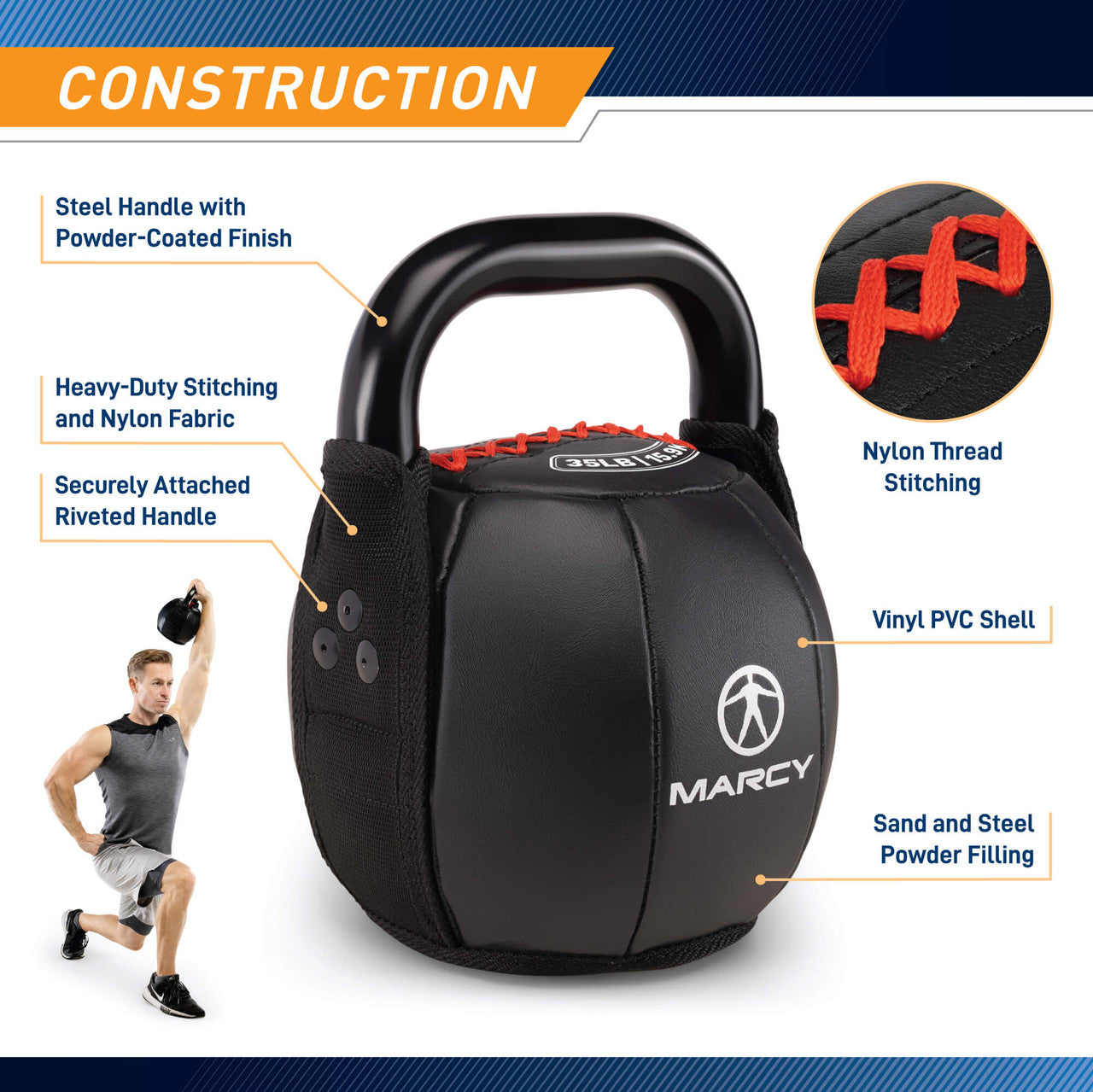 Marcy 40lb Soft Kettlebell | SKB-040