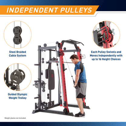 Marcy Smith Machine / Cage System with Pull-Up Bar and Landmine Station | SM-4033