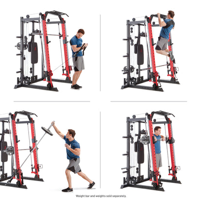 Marcy Smith Machine / Cage System with Pull-Up Bar and Landmine Station | SM-4033