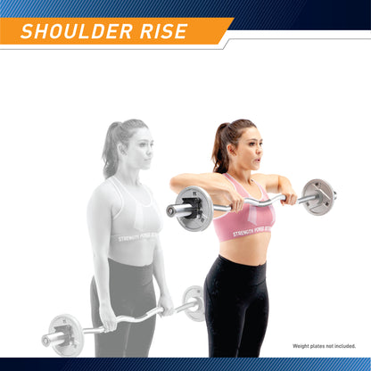 Marcy Solid Steel Olympic Curl Bar | Chrome-Plated Weight Bar | SOC-49