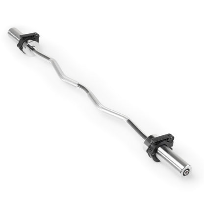 Marcy Solid Steel Olympic Curl Bar | Chrome-Plated Weight Bar | SOC-49