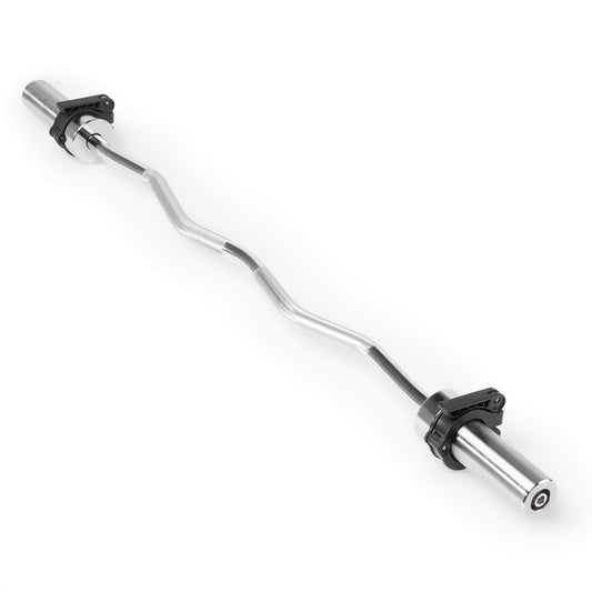 Marcy Solid Steel Olympic Curl Bar | Chrome-Plated Weight Bar | SOC-49