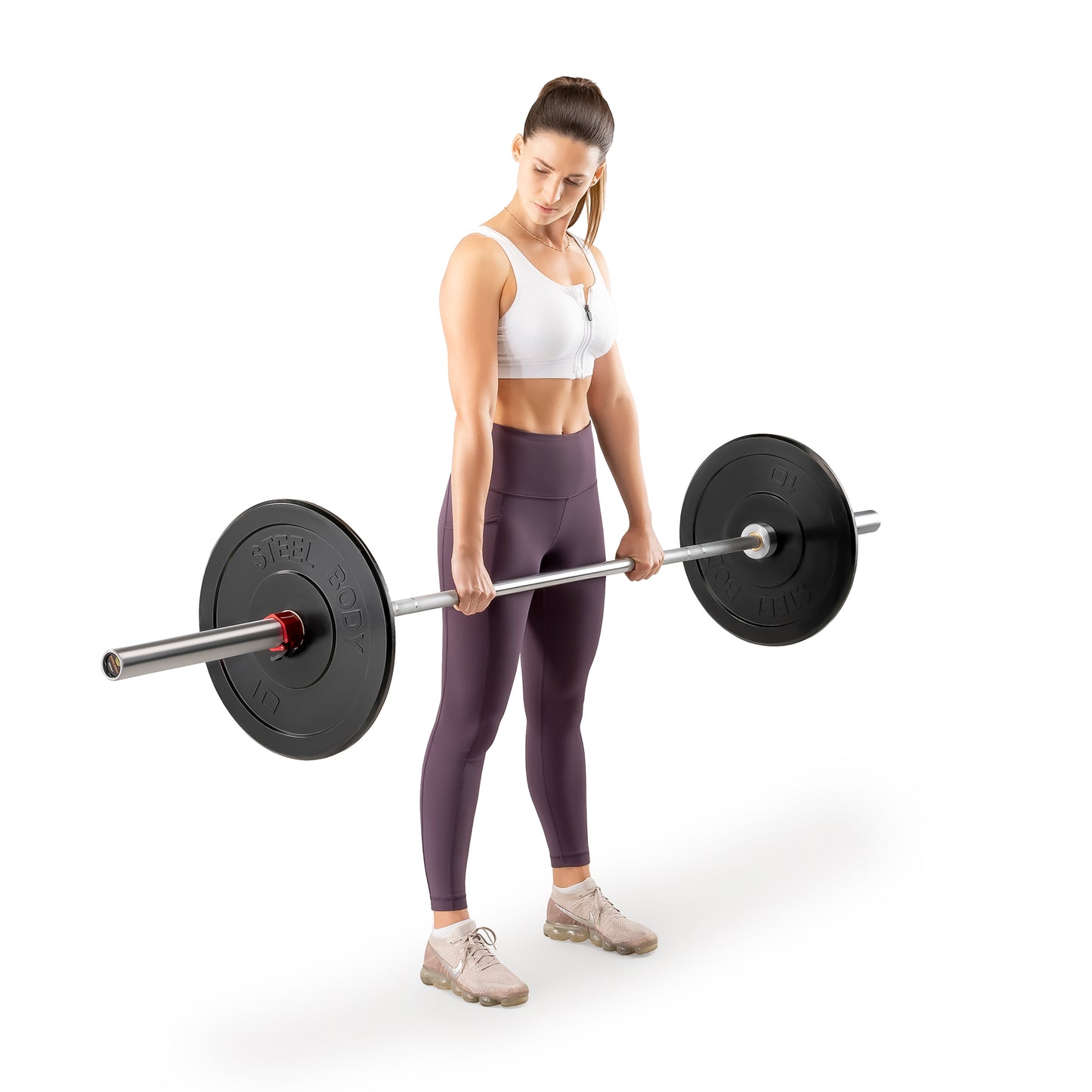 SteelBody 45lb Olympic Barbell - Chrome/Silver | STB-1707CC