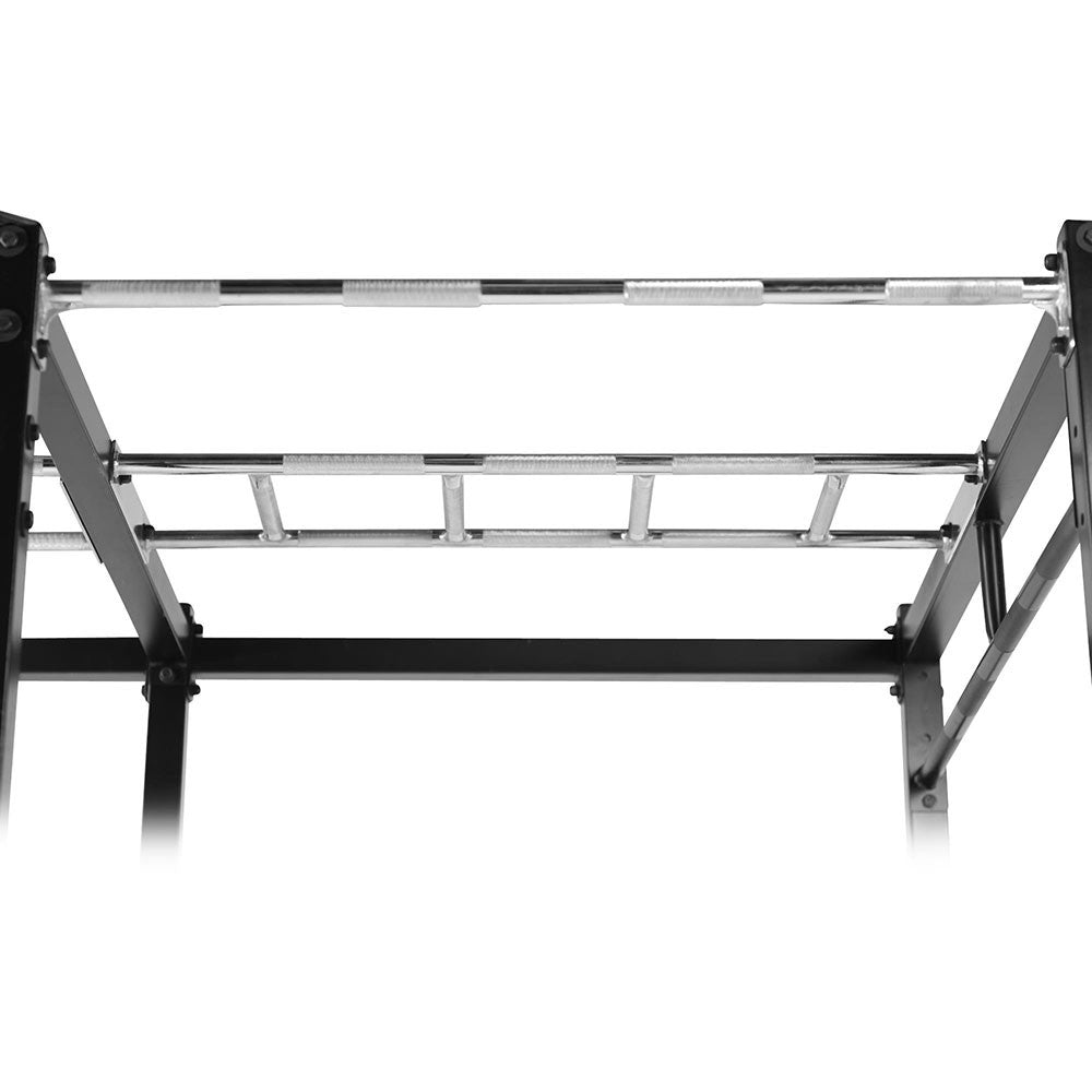 The Steelbody T-Rack STB-98001 includes spaced bars for varied pull ups