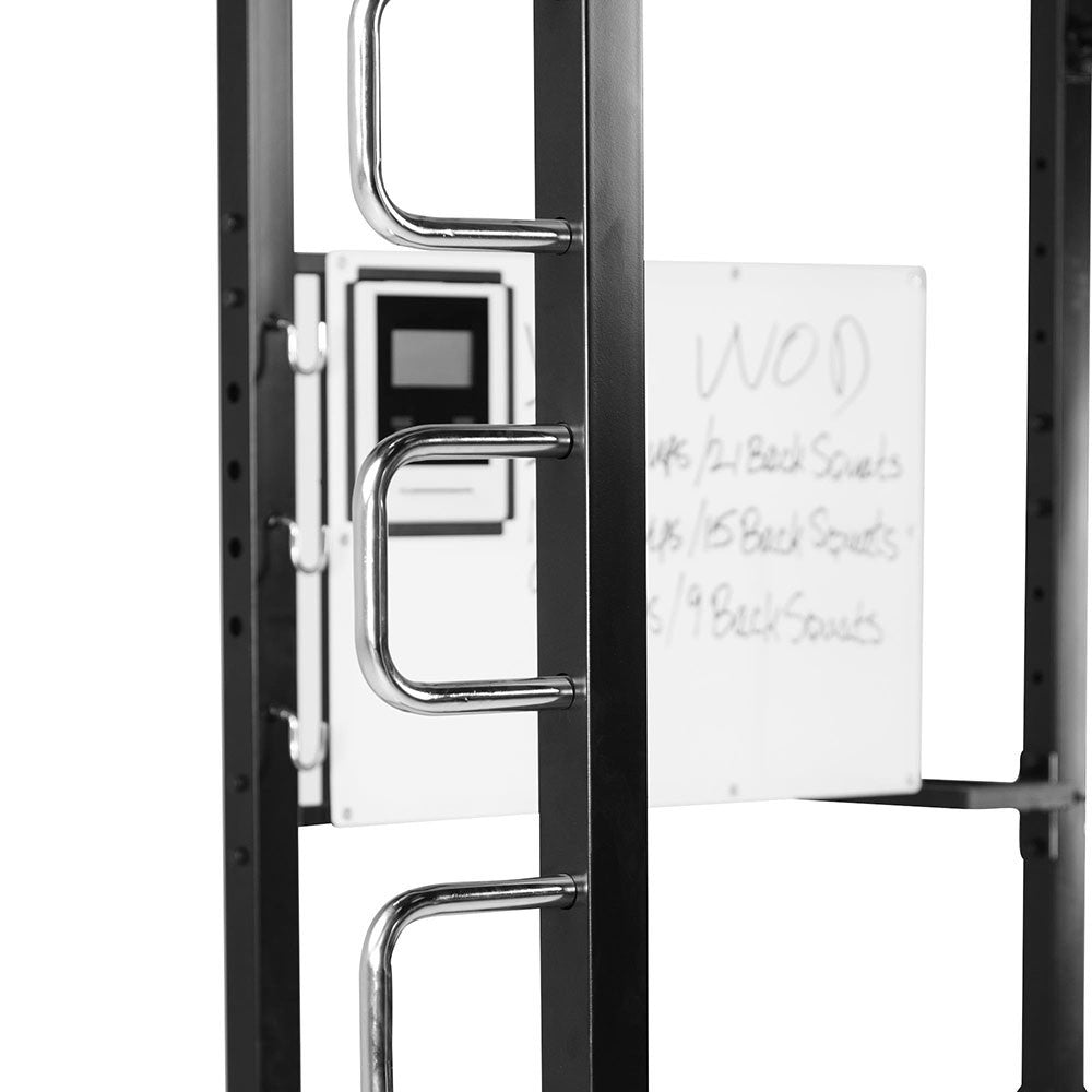 The Steelbody T-Rack STB-98001 includes a board for writing workout notes