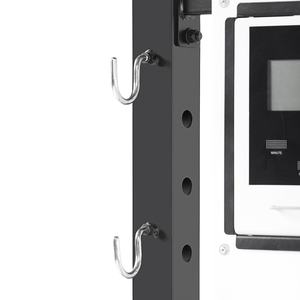 The Steelbody T-Rack STB-98001 includes hooks for convenient storage