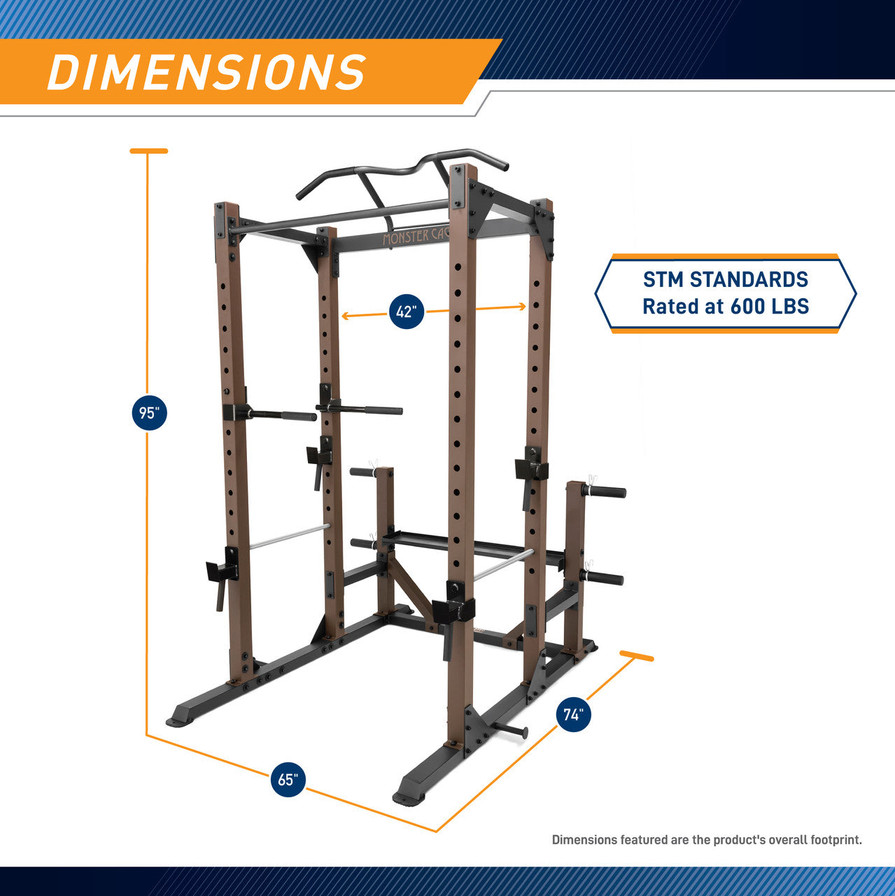 The Monster Rack SteelBody STB-98005 is essential to make the best home gym - dimensions 