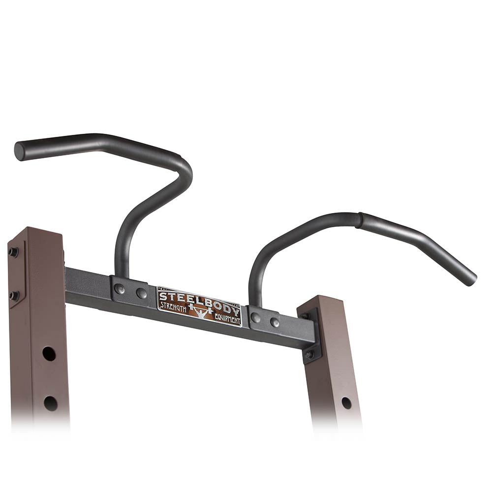 The Steelbody STB-98502 Power Tower with Foldable Bench includes pull up bars