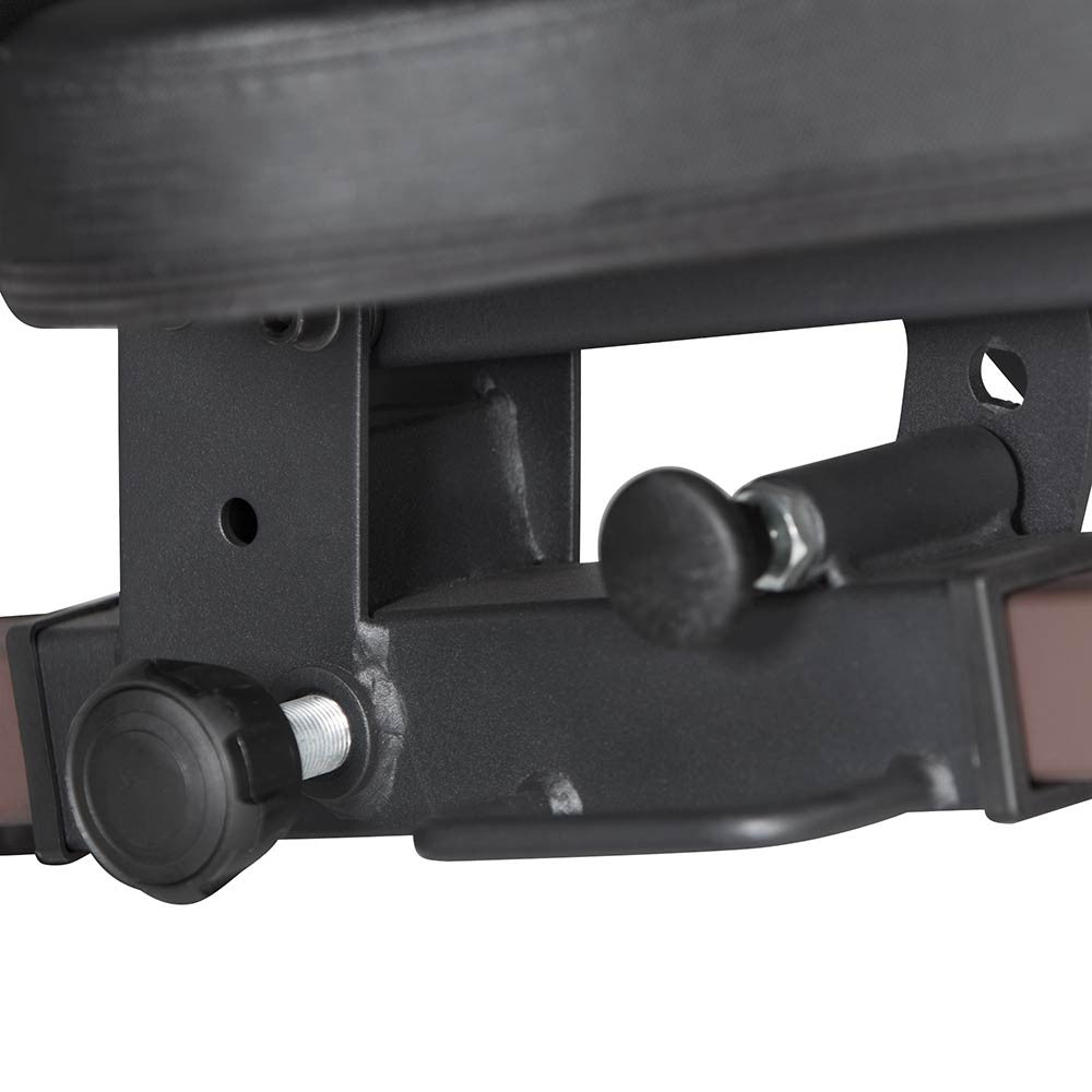 The Steelbody STB-98502 Power Tower with Foldable Bench has an adjustable seat to fit any workout