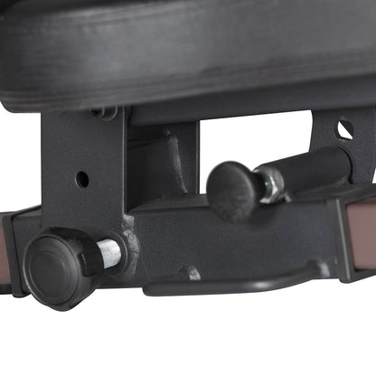 The Steelbody STB-98502 Power Tower with Foldable Bench has an adjustable seat to fit any workout