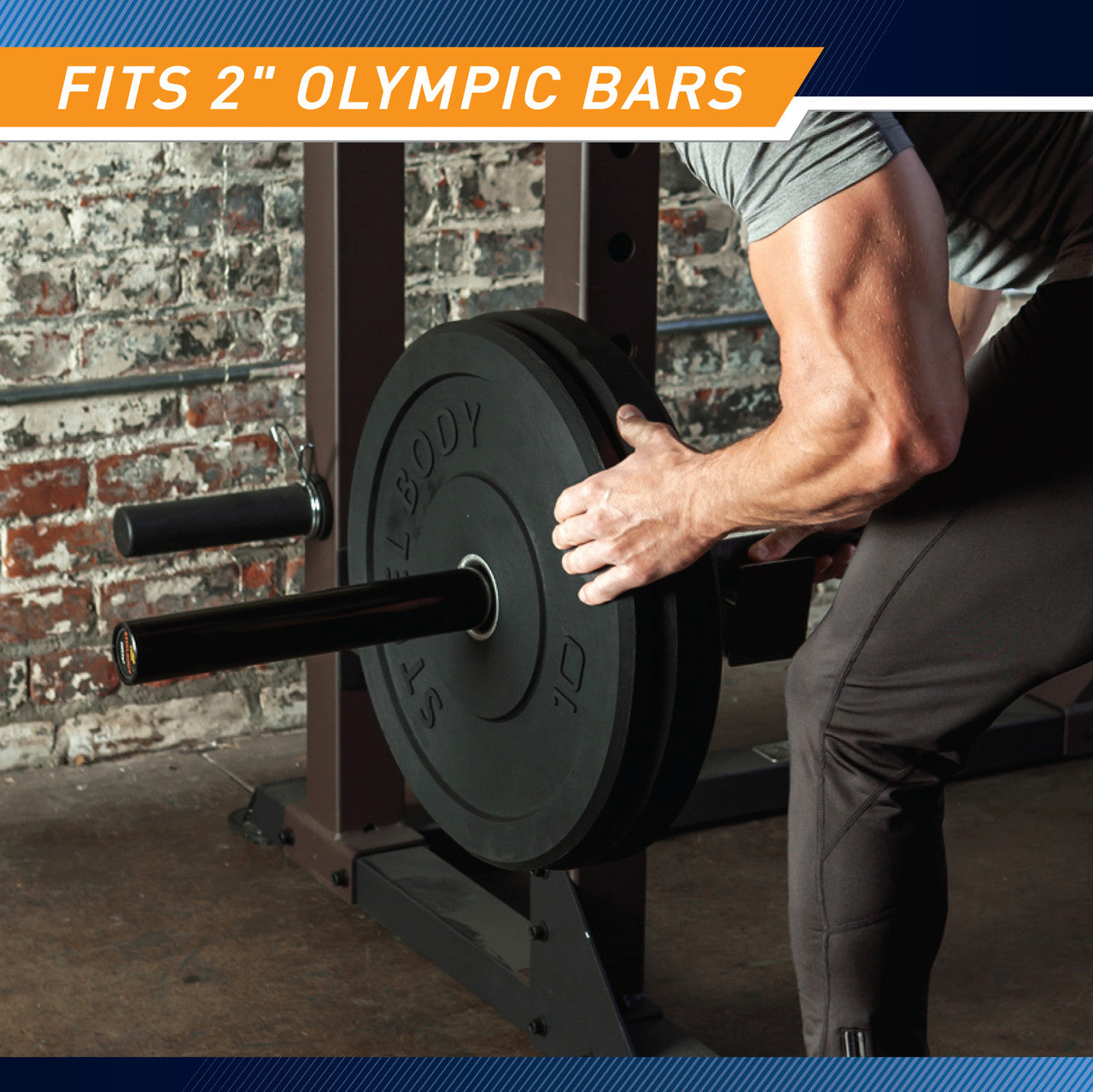 35 lbs. Olympic Bumper Plate by SteelBody to add weight to your HIIT Workout - compatible with olympic bars 