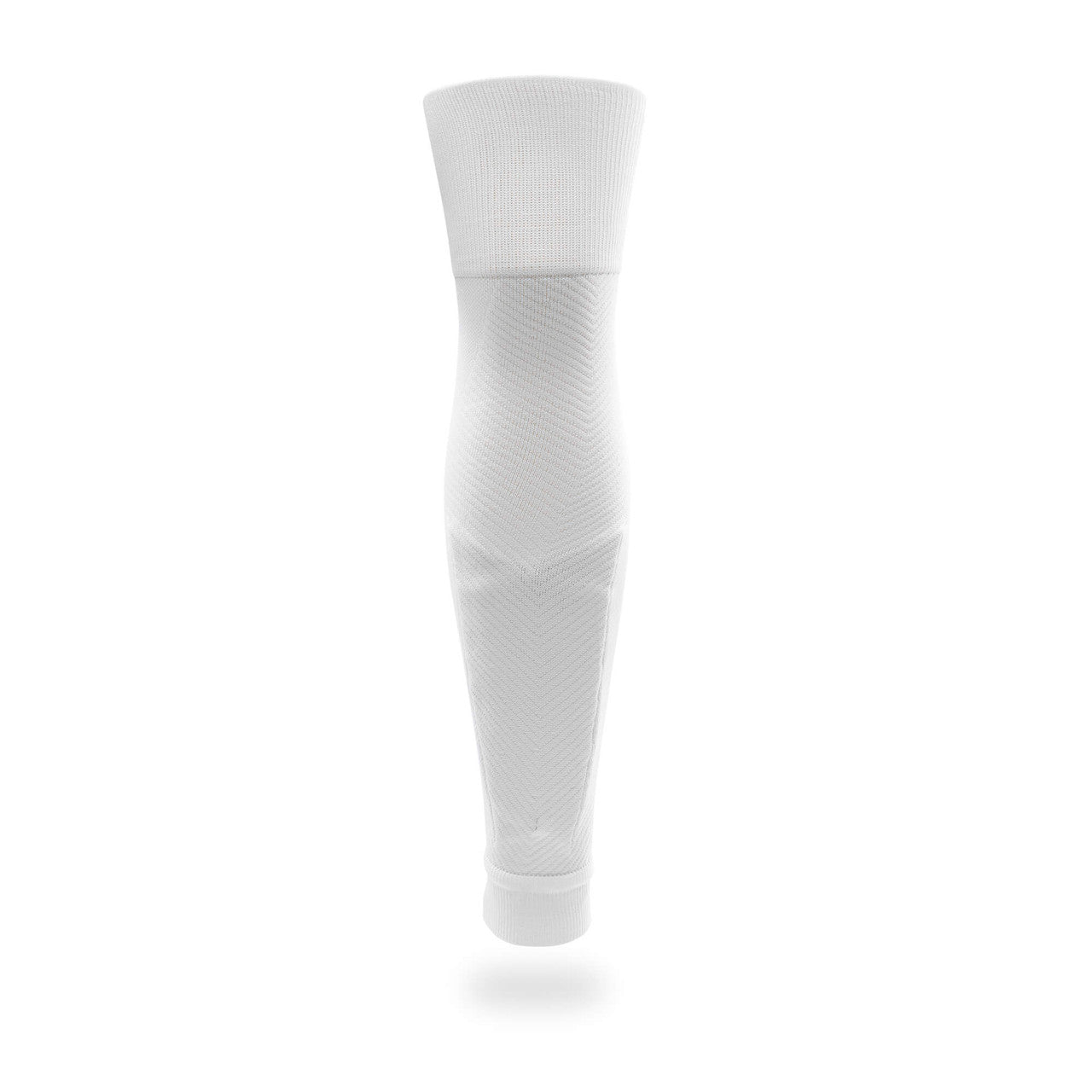 Sockapro Footless Soccer Sock  Compression Sock for Shin Guard  Marcy Sports - White - Front