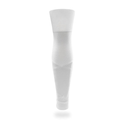 Sockapro Footless Soccer Sock  Compression Sock for Shin Guard  Marcy Sports - White - Front