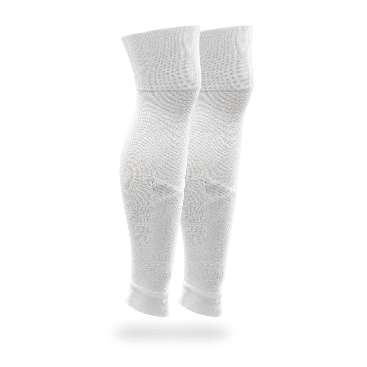 Sockapro Footless Soccer Sock  Compression Sock for Shin Guard  Marcy Sports - White