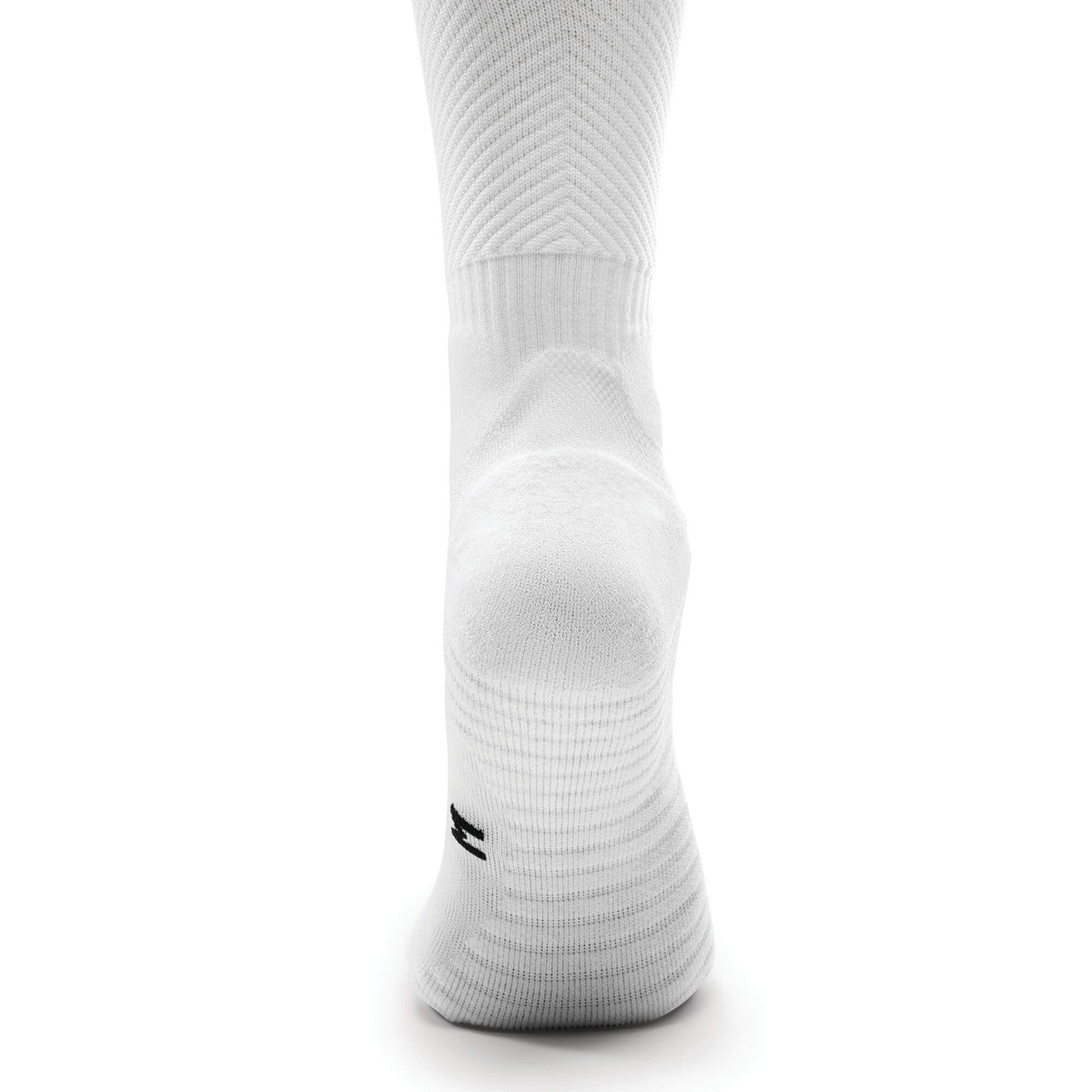 Sockapro Soccer Sock  Compression Sock for Shin Guard  Marcy Sports - White - Bottom Heel