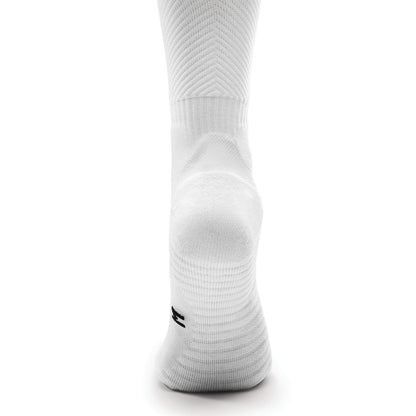 Sockapro Soccer Sock  Compression Sock for Shin Guard  Marcy Sports - White - Bottom Heel
