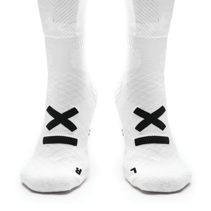 Sockapro Soccer Sock  Compression Sock for Shin Guard  Marcy Sports - White - Top Design