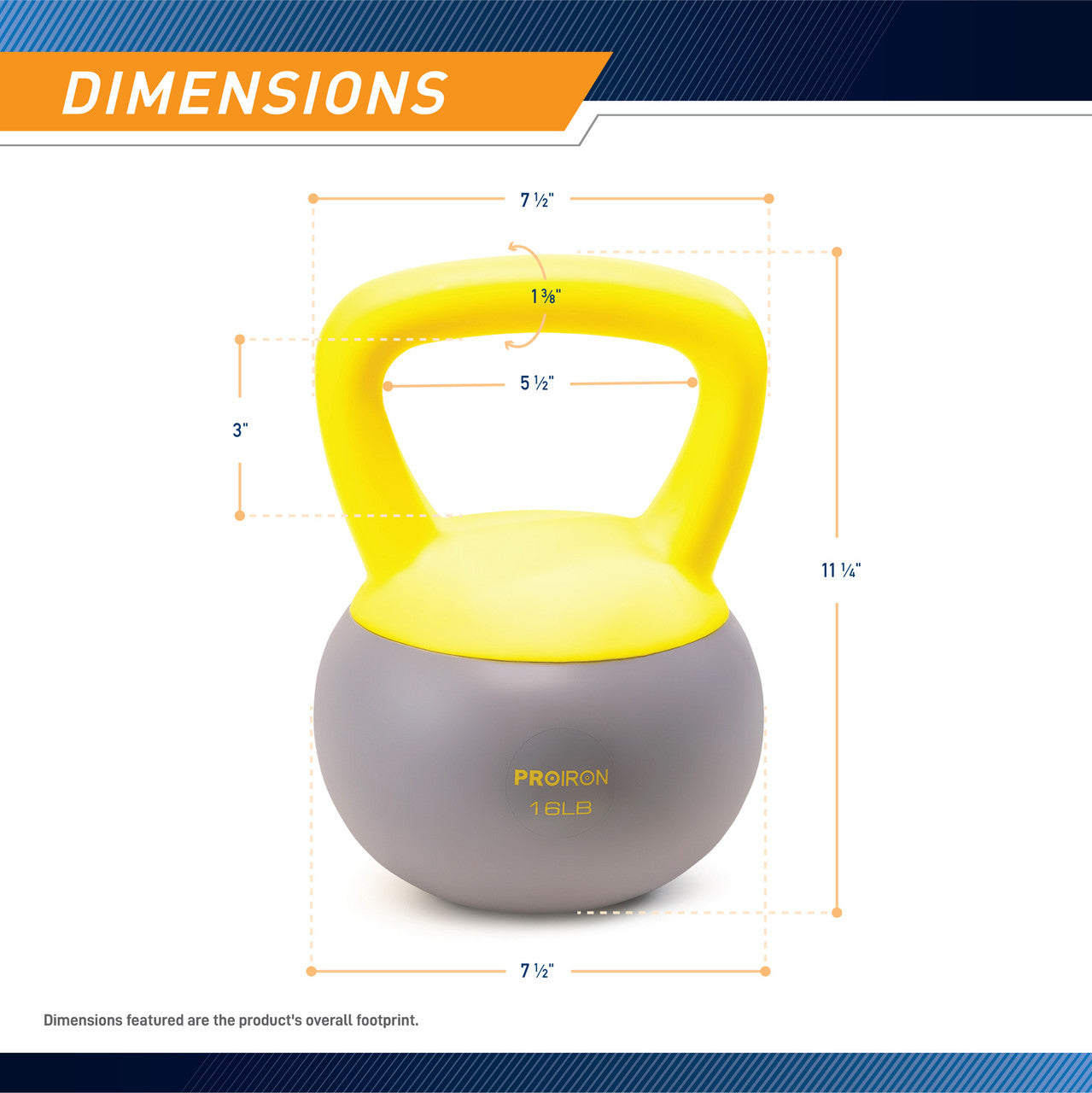 Soft Kettlebell 16lbs filled with Iron Sand, Non-Slip Handle