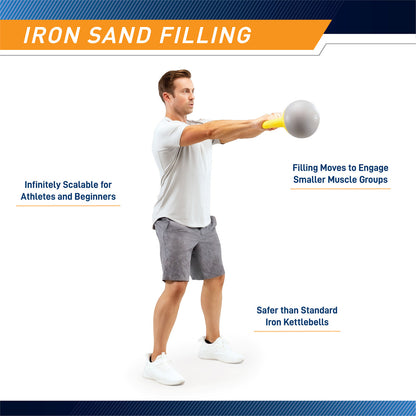 Soft Kettlebell 16lbs filled with Iron Sand, Non-Slip Handle, Kettle Weight for Exercise Workouts PRO-HL16L  ProIron - Infographics - Iron Sand Filling