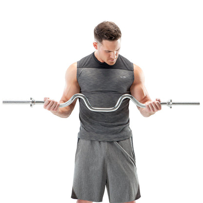 The Tricep-Bicep Solid Combo Bar TBC-51 by Marcy with model