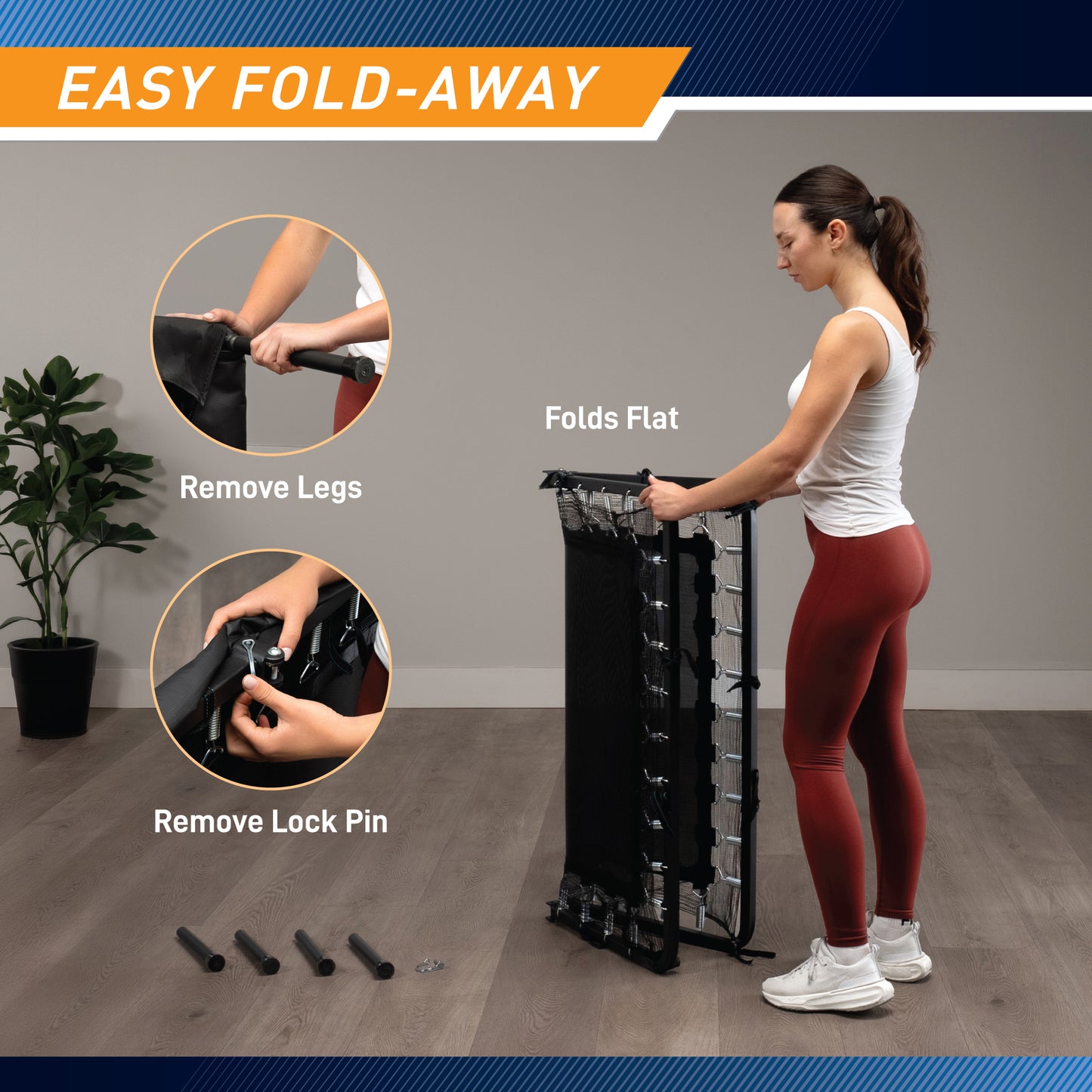 Marcy 40" Foldable Square Trampoline | TPL-42SQ