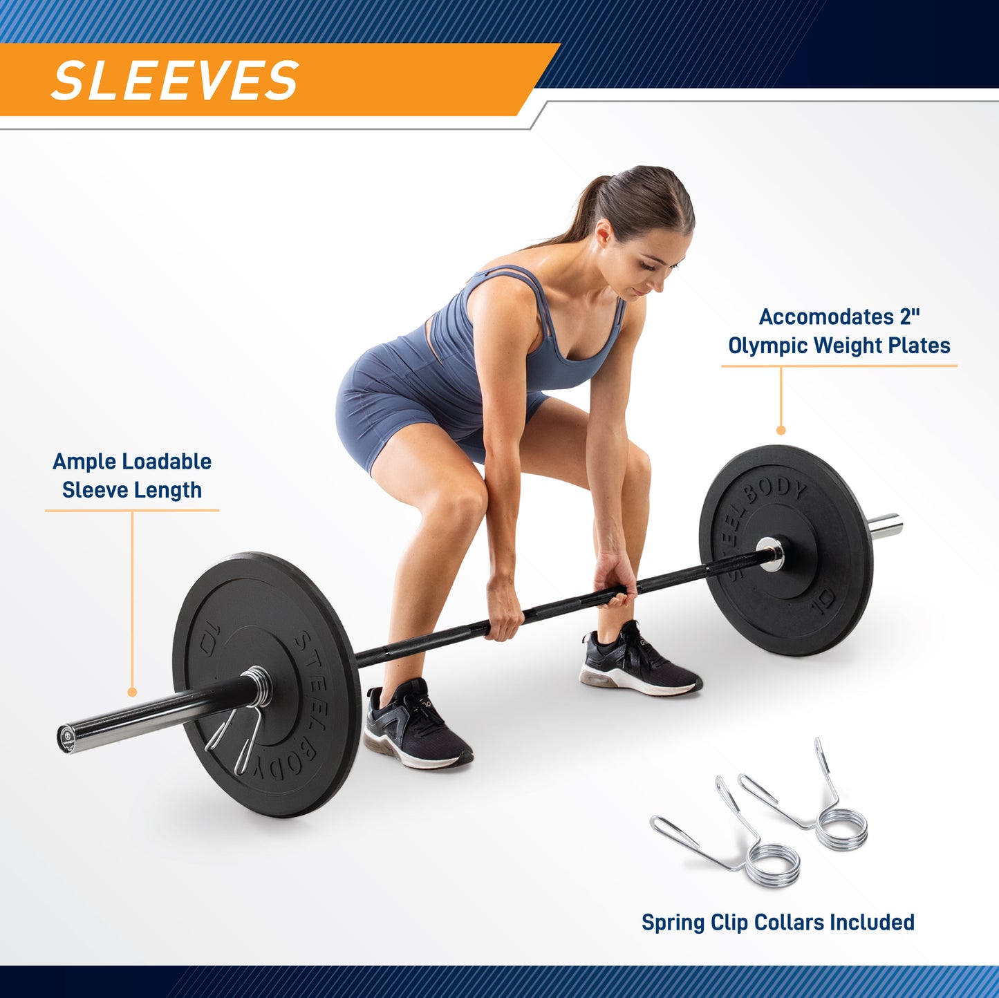 Marcy 7-Foot Olympic Barbell with Needle Bearings | TRB-OB1000