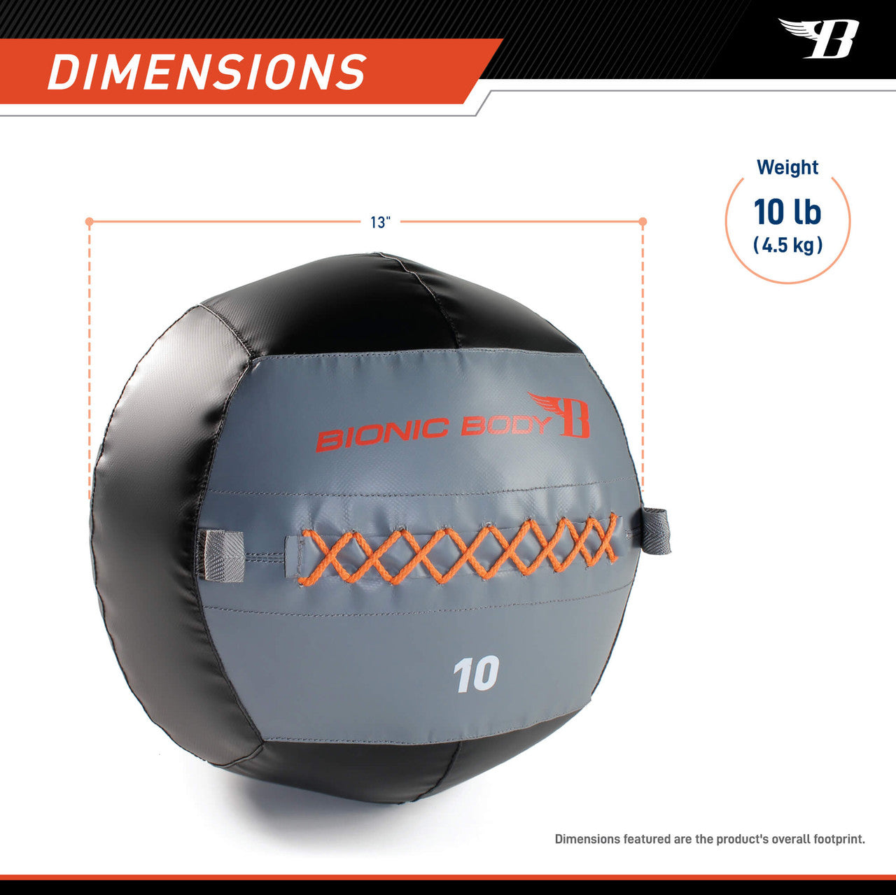 The Bionic Body 10 lb BBWB-1210 - DIMENSION