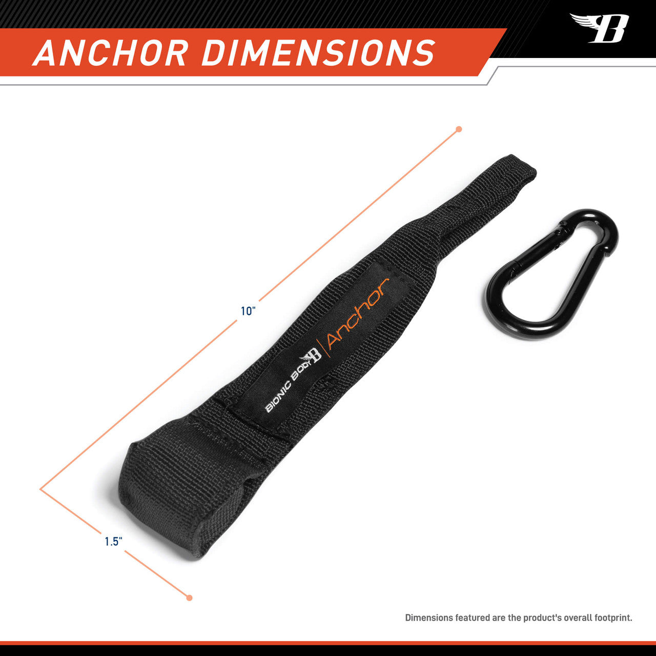 The Bionic Body Resistance Band Kit BBKT-090 - ANCHOR DIMENSIONS