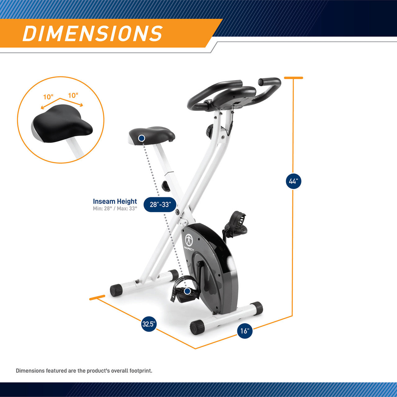 stationary upright bicycle marcy Marcy Foldable Exercise Bike