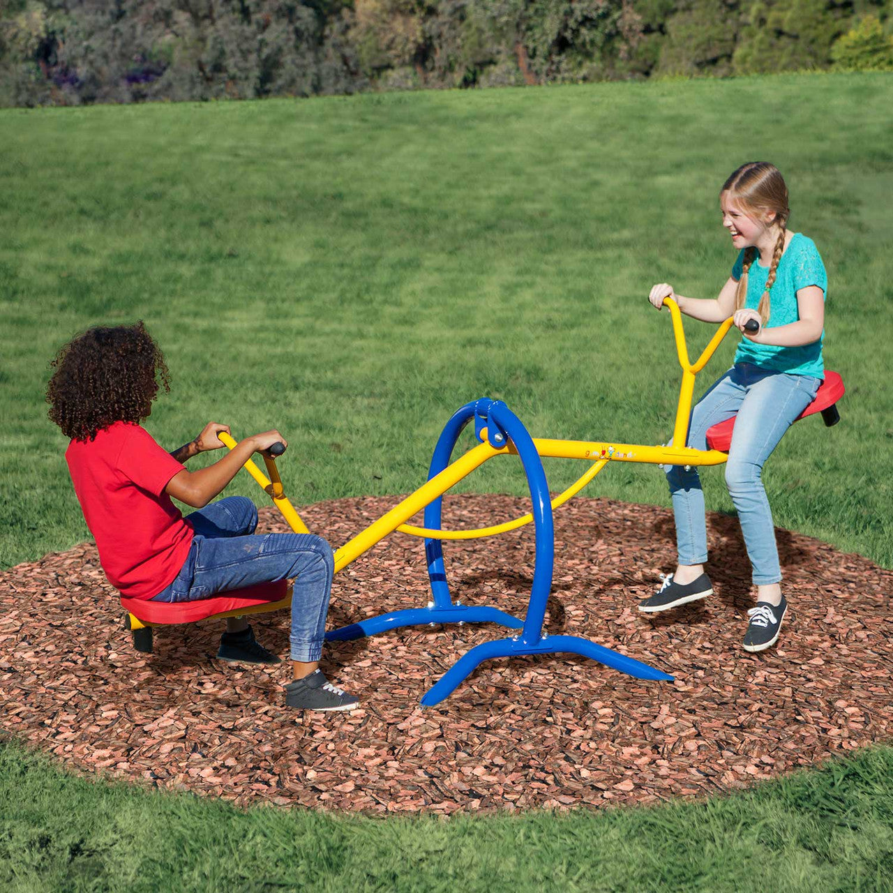 The  Gym Dandy Teeter Totter TT-210 encourages kids to go outside to play