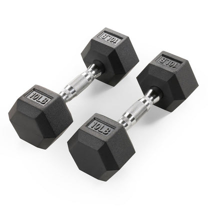 10lb Rubber Hex Pair of Dumbbells RHDB-010 | Marcy