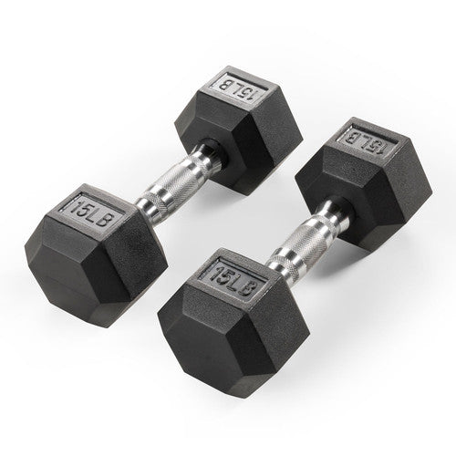 15lb Rubber Hex Pair of Dumbbells RHDB-015 | Marcy