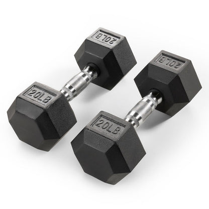 20lb Rubber Hex Pair of Dumbbells RHDB-020 | Marcy