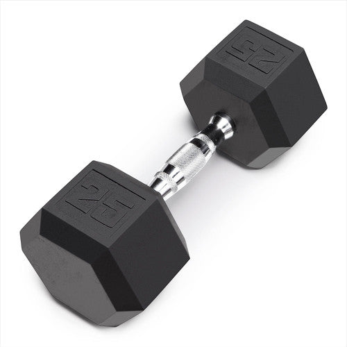 25lb Rubber Hex Dumbbell RHDB-025 | Marcy