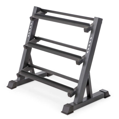 The Marcy 3 Tier Dumbbell Rack DBR-86 has a sturdy construction that is built to last